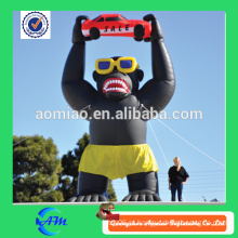 Gorila inflável gigante de boa qualidade pano oxford venda quente gorila inflável para publicidade